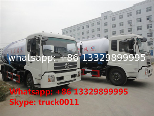 factory direct sale best price dongfeng tianlong 6*4 16cbm vacuum truck for sale, 245hp 16cbm sludge tank truck for sale