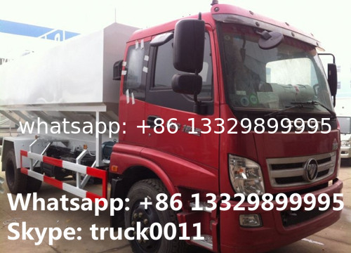 Foton brand LHD 4*2 livestock and poultry feed truck for sale, factory direct sale FOTON farm-oriented feed delivy truck