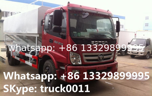 Foton brand LHD 4*2 livestock and poultry feed truck for sale, factory direct sale FOTON farm-oriented feed delivy truck