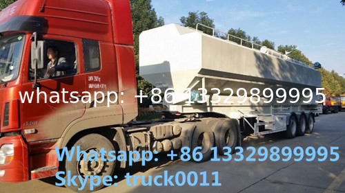 30ton CLW brand farm-oriented animal feed trailer for sale, 55m3 livestock and poultry feed transported semitrailer