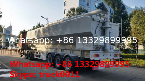 30ton CLW brand farm-oriented animal feed trailer for sale, 55m3 livestock and poultry feed transported semitrailer