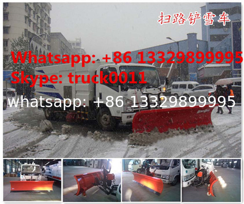 High quality road sweeper truck with snow removal for sale, best price snow removal mounted on CLW brand street sweeper