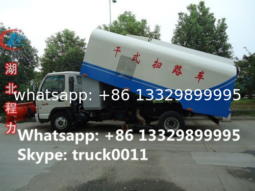 total new JAC brand 4*2 LHD small street sweeper truck for sale, best price JAC brand 3tons road sweeping vehicle