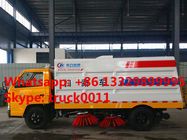 JMC brand 4*2 LHD 108hp diesel road cleaning truck for sale, best price JMC brand small road sweeper vehicle for sale