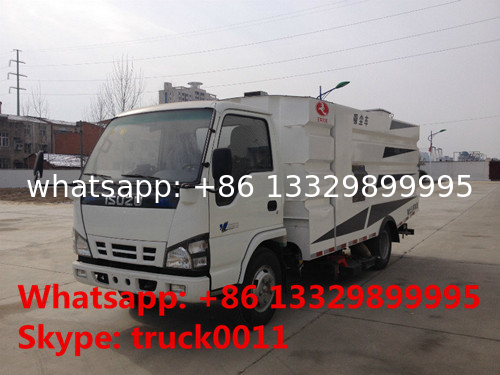 CLW5060TSLQ4 JAPAN brand ISUZU 4*2 LHD road sweeper truck for sale, best price ISUZU 120hp Euro 4 street sweeping truck