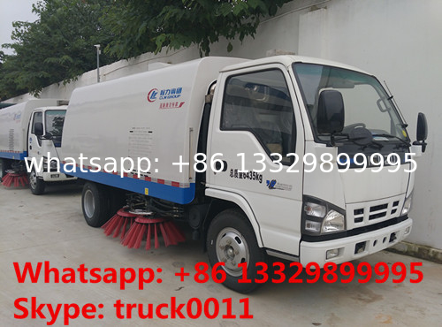 CLW5060TSLQ4 JAPAN brand ISUZU 4*2 LHD road sweeper truck for sale, best price ISUZU 120hp Euro 4 street sweeping truck