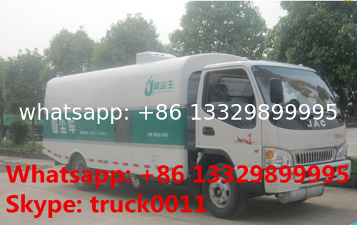 high quality and best price JAC brand Vacuum sweeper truck with snow removal for sale, factory sale JAC Small diesel swe