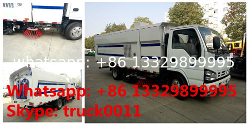 hot sale best price iSUZU Brand 4*2 190hp diese street sweeper cleaning truck, best price isuzu road sweeping and washer