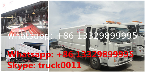 factory direct sale Dongfeng Euro 4 Cummins 180hp diesel road sweeper truck, hot sale best price CLW brand sweeper