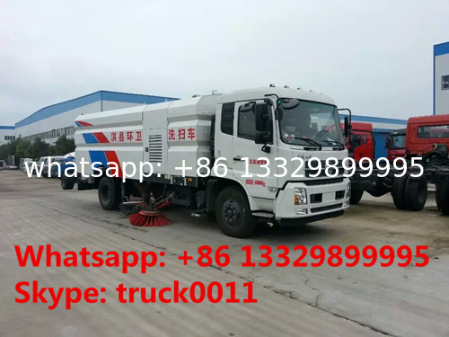 factory direct sale Dongfeng Euro 4 Cummins 180hp diesel road sweeper truck, hot sale best price CLW brand sweeper