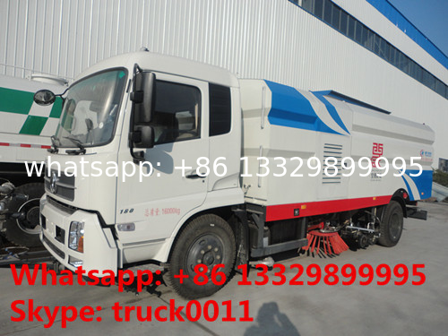 factory direct sale Dongfeng Euro 4 Cummins 180hp diesel road sweeper truck, hot sale best price CLW brand sweeper