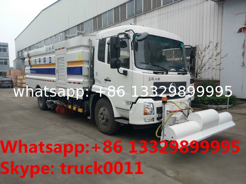 factory direct sale Dongfeng Euro 4 Cummins 180hp diesel road sweeper truck, hot sale best price CLW brand sweeper