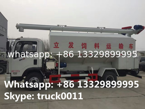 Dongfeng 12m3 143hp diesel Euro 5 livestock and poultry feed transportation truck for sale, bulk feed truck for sale