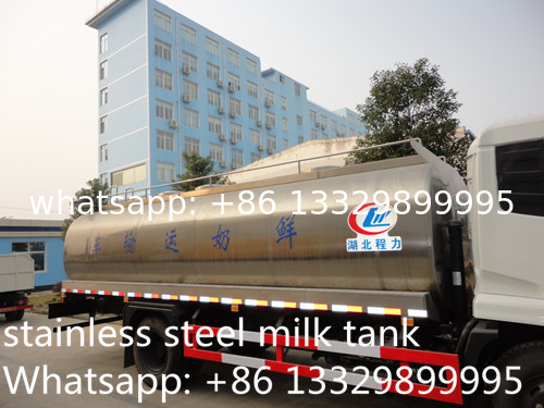 hot sale FAW brand 10,000L stainles steel food grade milk tank truck, China famous brand FAW 10,000Lliquid food truck