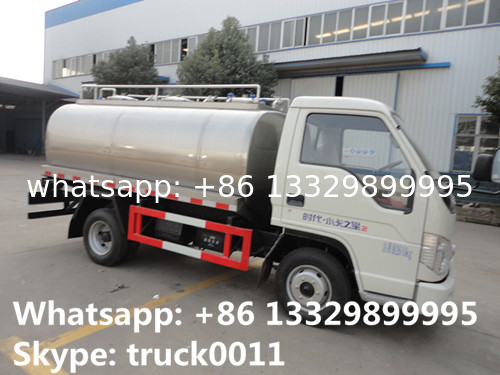 factory direct sale forland LHD/RHD 3m3 food grade milk tank truck, best price forland 5,000L milk tank truck for sale