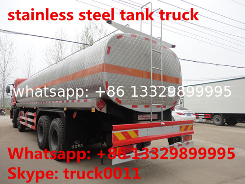 hot sale 25,000L fresh milk tank truck,Dongfeng tianlong 8*4 25m3 stainless steel milk tank delivery truck for sale