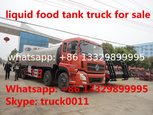 hot sale 25,000L fresh milk tank truck,Dongfeng tianlong 8*4 25m3 stainless steel milk tank delivery truck for sale