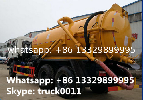 high quality best price DONGFENG 6*4 10M3 vacuum suciotn truck for sale, dongfeng 6*4 10,000L sewage suction truck