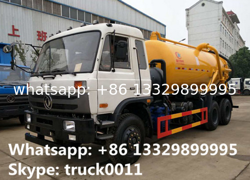 high quality best price DONGFENG 6*4 10M3 vacuum suciotn truck for sale, dongfeng 6*4 10,000L sewage suction truck