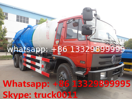 high quality best price DONGFENG 6*4 10M3 vacuum suciotn truck for sale, dongfeng 6*4 10,000L sewage suction truck