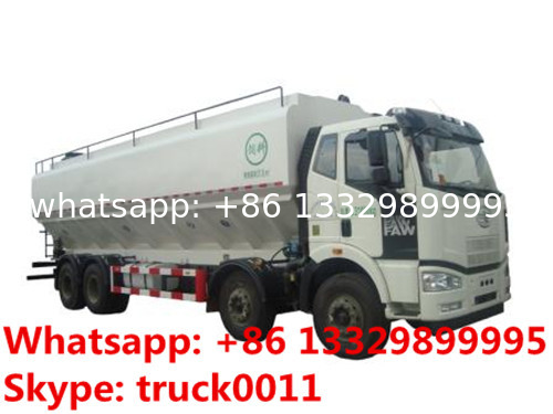Faw 8*4 20ton farm-oriented and poultry animal feed delivery truck for sale, FAW 8*4 40m3 livestock feed truck for sale
