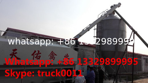 dongfeng 190hp diesel 20m3 livestock and poultry feed truck for sale, best price 10tons feed transported truck