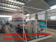 13metric tons mobile skid propane gas plant with 2 electronic scales, 32M3 skid-mounted lpg gas tank refilling station