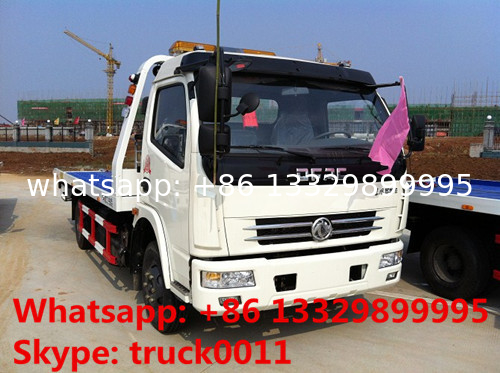 CLW5080TQZ4 dongfeng 120hp 3tons road wrecker truck for sale, factory sale best price dongfeng flatbed towing vehicle