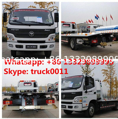 BEST PRICE FOTON AUMARK road recovery truck tow truck for sale, factory direct sale FOTON 4*2 LHD Flatbed towing truck