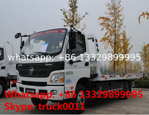 BEST PRICE FOTON AUMARK road recovery truck tow truck for sale, factory direct sale FOTON 4*2 LHD Flatbed towing truck