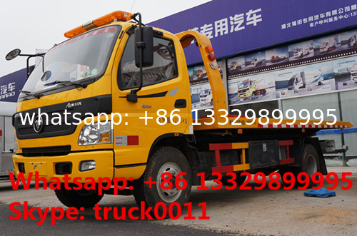 BEST PRICE FOTON AUMARK road recovery truck tow truck for sale, factory direct sale FOTON 4*2 LHD Flatbed towing truck