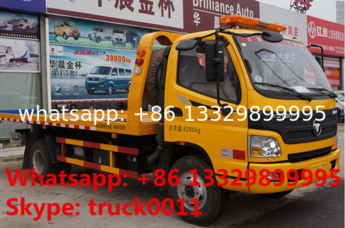 BEST PRICE FOTON AUMARK road recovery truck tow truck for sale, factory direct sale FOTON 4*2 LHD Flatbed towing truck