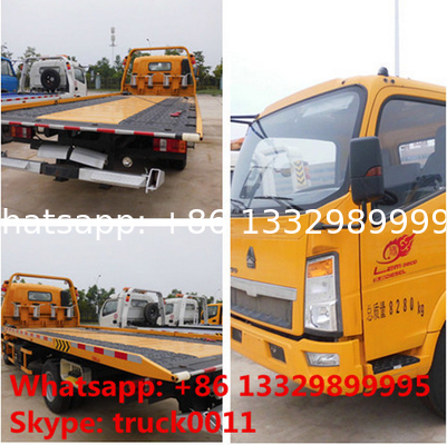 China wrecker vehicle plarform road wrecker 4ton Sino wrecker truck, car towing service truck vehicle recovery wrecker