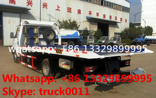 China famous JAC brand flatbed towing vehicle for sale, JAC brand 4*2 LHD car towing services platform wrecker vehicle