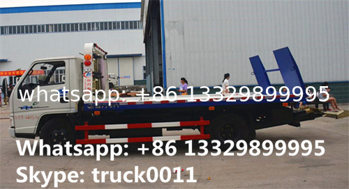 JMC brand 4*2 LHD flatbed wrecker tow truck for sale,factory sale best price JMC road recovery rescue towing truck