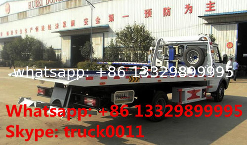 JMC brand 4*2 LHD flatbed wrecker tow truck for sale,factory sale best price JMC road recovery rescue towing truck