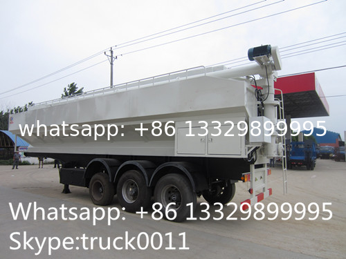 hot sale 40m3-50m3 farm-oriented feed transported semitrailer, best price livestock animal feed pellet body semitrailer