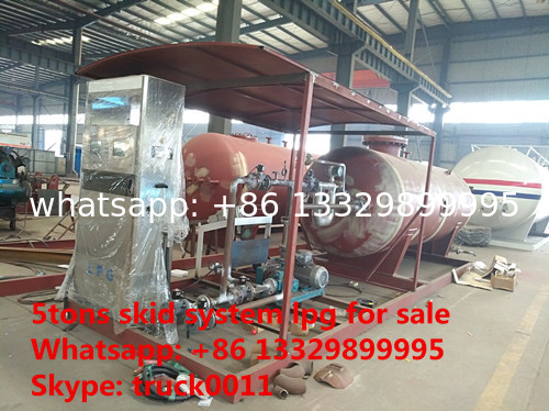 2021s new design skid lpg plant with automatic lpg dispenser for sale, 5tons skid system lpg with lpg filling machine