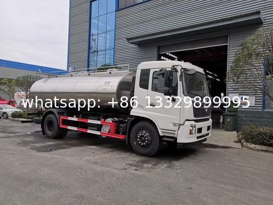 Factory Direct Sale Price 10000Liters Edible Oil Tanker Truck foodgrade stainless steel tanker truck for fresh milk beer