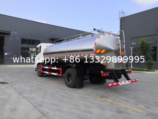 Factory Direct Sale Price 10000Liters Edible Oil Tanker Truck foodgrade stainless steel tanker truck for fresh milk beer
