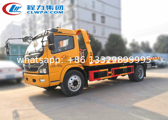 Skid-Proof Rollback Tow Truck with Hoist Operation On Both Sides of Truck and Remote Control Available