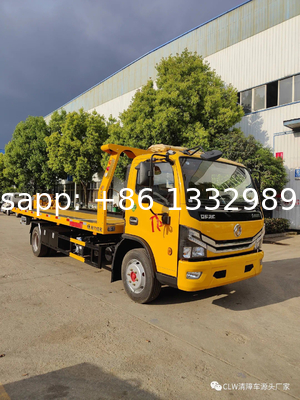 Skid-Proof Rollback Tow Truck with Hoist Operation On Both Sides of Truck and Remote Control Available