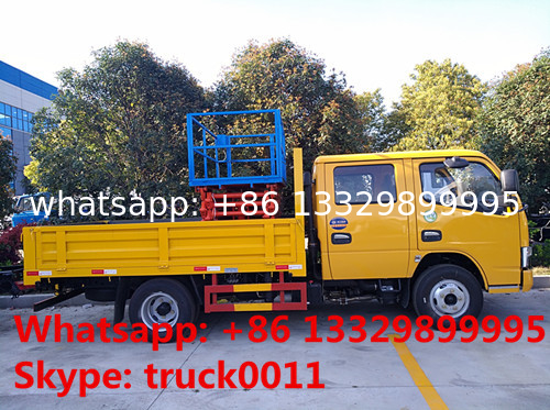 DongFeng 4*2 LHD/RHD lifting high altitude operation truck for sale, best price hydraulic manlift aerial platform truck