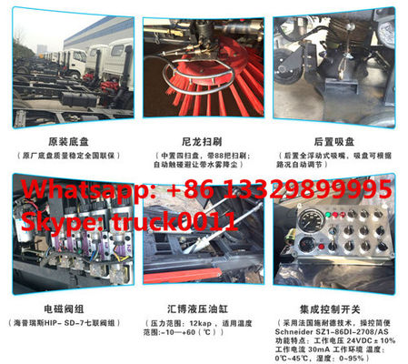 dongfeng 4*2 LHD  180hp/185hp diesel road sweeper cleaning vehicle for sale, best price CLW road cleaning vehicle