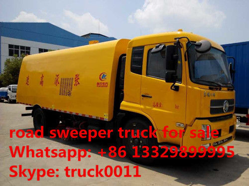 dongfeng 4*2 LHD  180hp/185hp diesel road sweeper cleaning vehicle for sale, best price CLW road cleaning vehicle