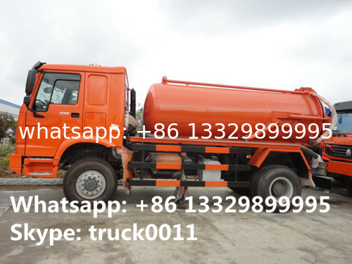 HOT SALE! SINO TRUK HOWO brand 4*4 10m3 sewage suction trucks, factory sale best price HOWO 10m3 sludge tank truck