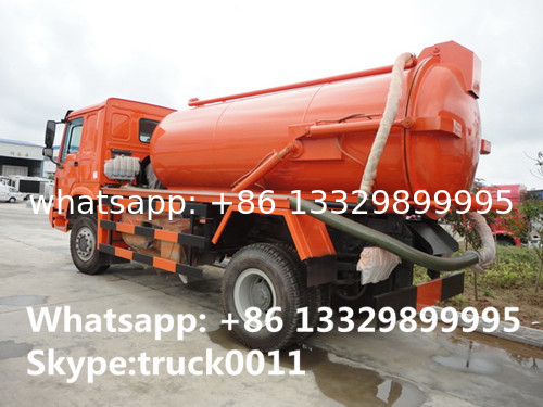 HOT SALE! SINO TRUK HOWO brand 4*4 10m3 sewage suction trucks, factory sale best price HOWO 10m3 sludge tank truck