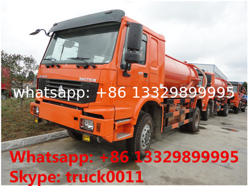 HOT SALE! SINO TRUK HOWO brand 4*4 10m3 sewage suction trucks, factory sale best price HOWO 10m3 sludge tank truck