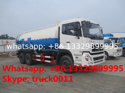 best price DONGFENG TIANLONG 6*4 16M3 vacuum tank truck for sale, factory sale dongfeng16cbm sewage suction truck