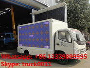 FOTON AOLING 4*2 LHD digital billboard LED advertising vehicle for sale,best price foton mobile LED truck with stage
